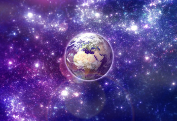 Earthin the galaxy Elements of this image furnished by NASA