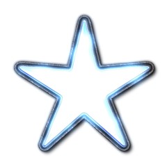 Fototapeta premium Star. Illuminated sign.