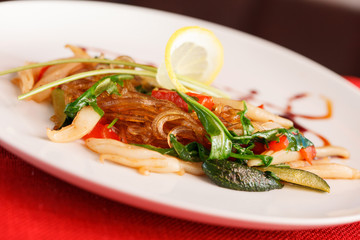 salad with calamari