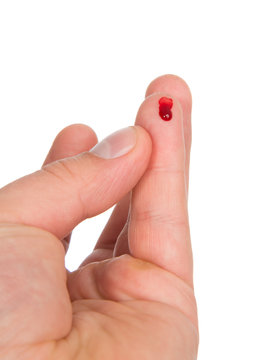 Flesh Blood Wound From Diabetes Patient Finger