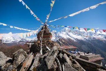 Crédence en verre imprimé Népal Mong La Pass, Himalaya, Népal