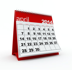 April 2014 calendar