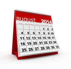 August 2014 calendar