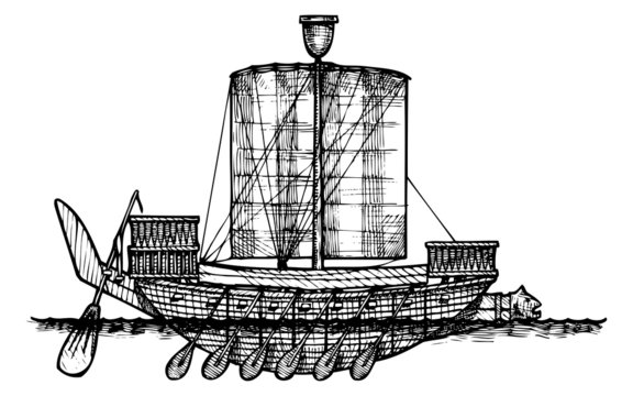 Ancient Egyptian warship.