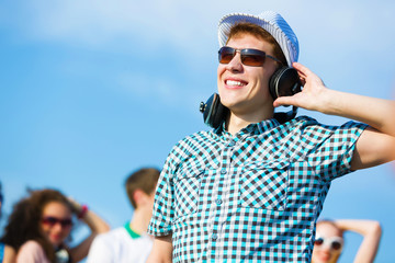 Young man with headphones