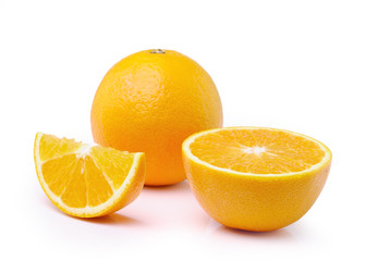 Orange fruit isolated on white background