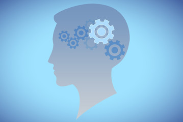 Gears head background concept