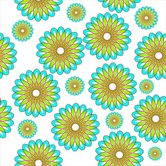 Fototapeta na wymiar multicolored floral pattern seamless