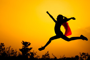 Fototapeta na wymiar teen girl jumping on the nature