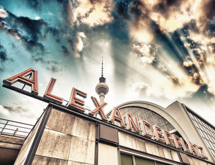 Railroad station Alexanderplatz in Berlin - Germany - obrazy, fototapety, plakaty