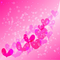 abstract background love hearts