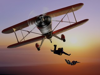 Parashutist  and Plane © Kovalenko I