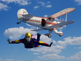 Parashutist  and Plane © Kovalenko I