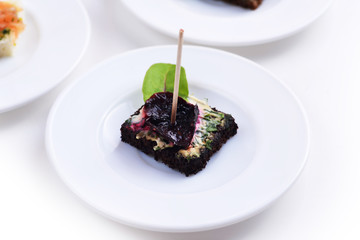 Canapes with  cream cheese