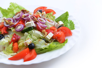 Fototapeta na wymiar salad with fresh vegetables