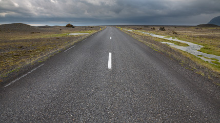 Highway through Iceland