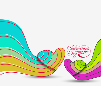 Valentine's day background, vector illustration.
