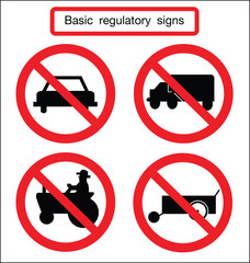 basic traffic sign no car