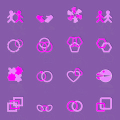 Link and relationship color icons