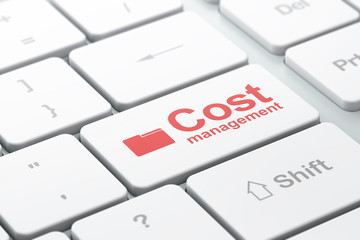 Business concept: Folder and Cost Management on computer
