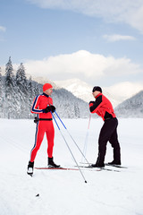 cross-country skiing