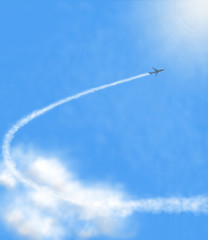 airplan in clouds
