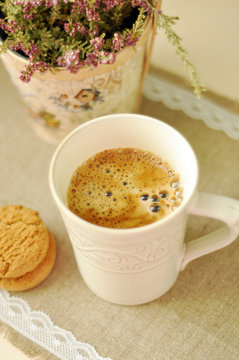 Aromatic morning coffee