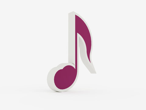 Purple music note icon rendered
