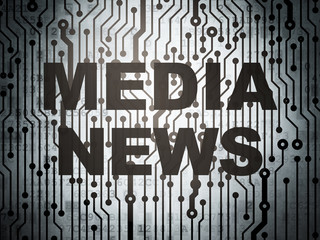 News concept: circuit board with Media News