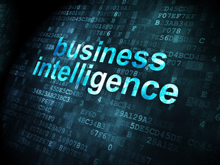 Obraz premium Business concept: Business Intelligence on digital background