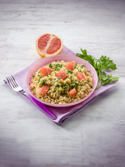 risotto with grapefruit and parsley