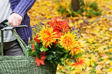bouquet in the basket
