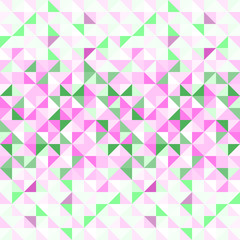 Pastel pink green and white abstract geometric seamless pattern