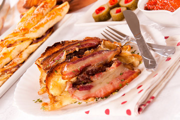 Bacon and cheese
