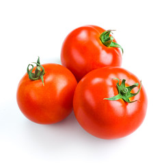 Tomatoes isolated on white background