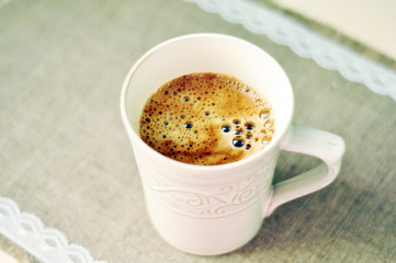 Aromatic morning coffee