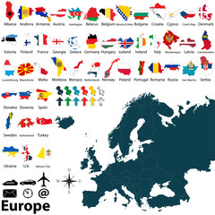Political map of Europe © sateda