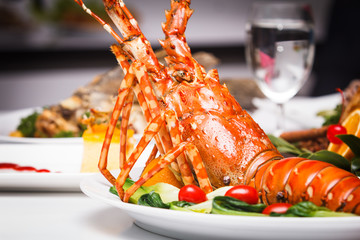 dish of lobster roasted