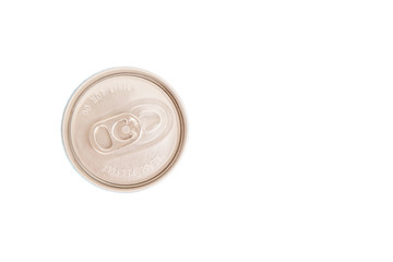 Can drink top view over white background