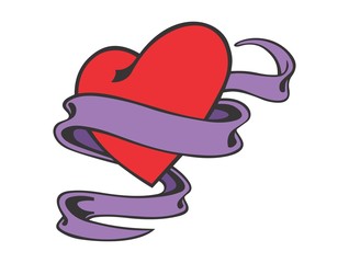 Red heart vector illustration