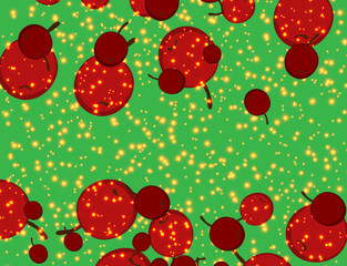 texture with abstract image of the cherries