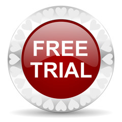 free trial valentines day icon