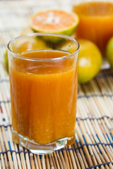 Glass of fresh orange juice
