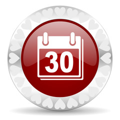 calendar valentines day icon