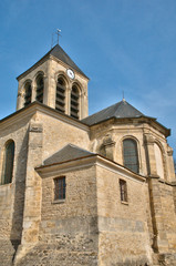 Fototapeta na wymiar France, picturesque church of Oinville sur Montcient