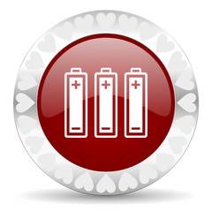battery valentines day icon