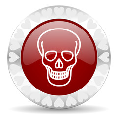 skull valentines day icon