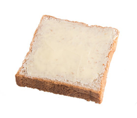 bread. bread with butter on a background