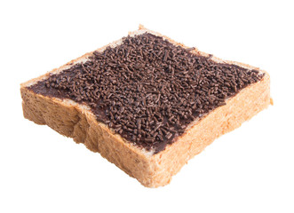 bread. slice of bread with chocolate cream