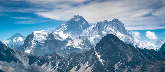 Küchenrückwand glas motiv Mount Everest Gebirgslandschaft